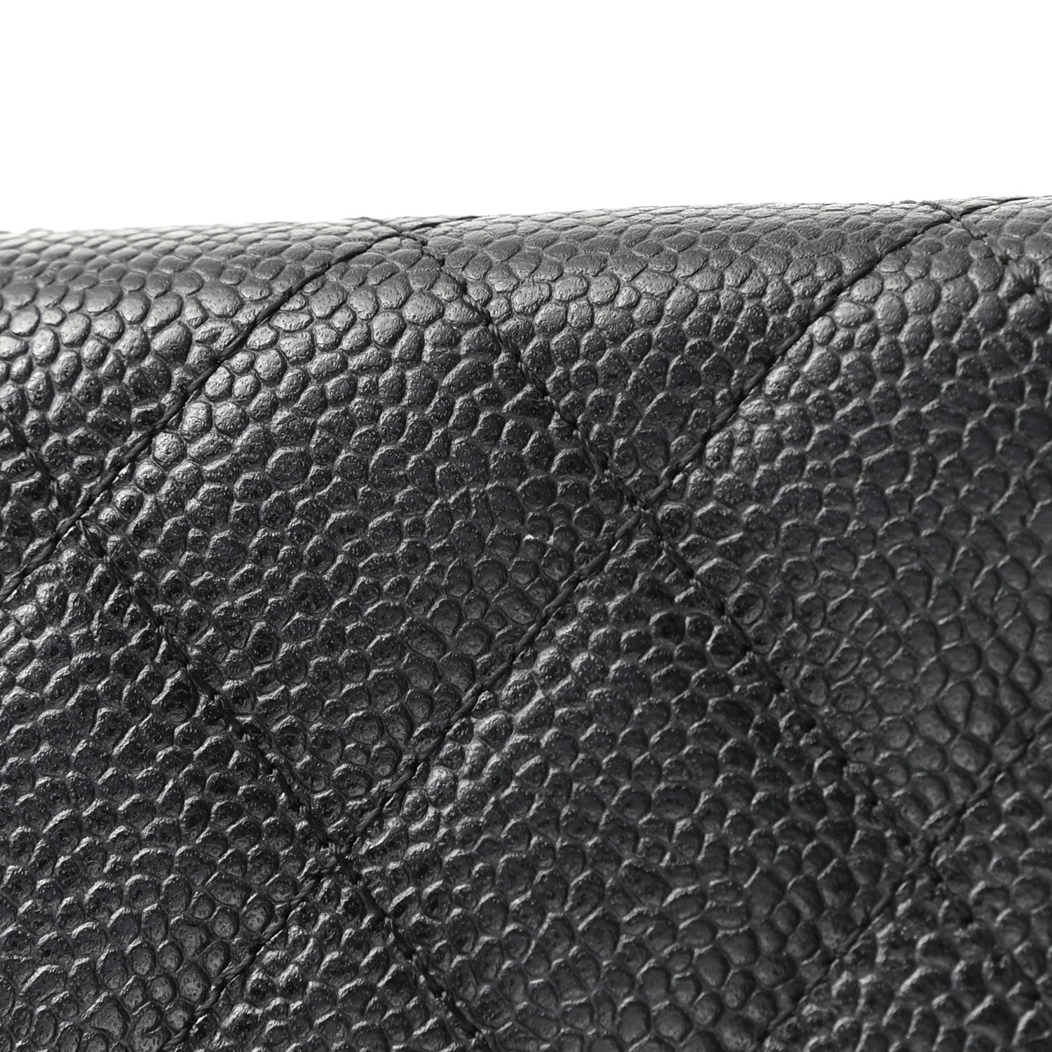 Chanel Caviar Quilted Large Gusset Flap Wallet Black 6 of 9