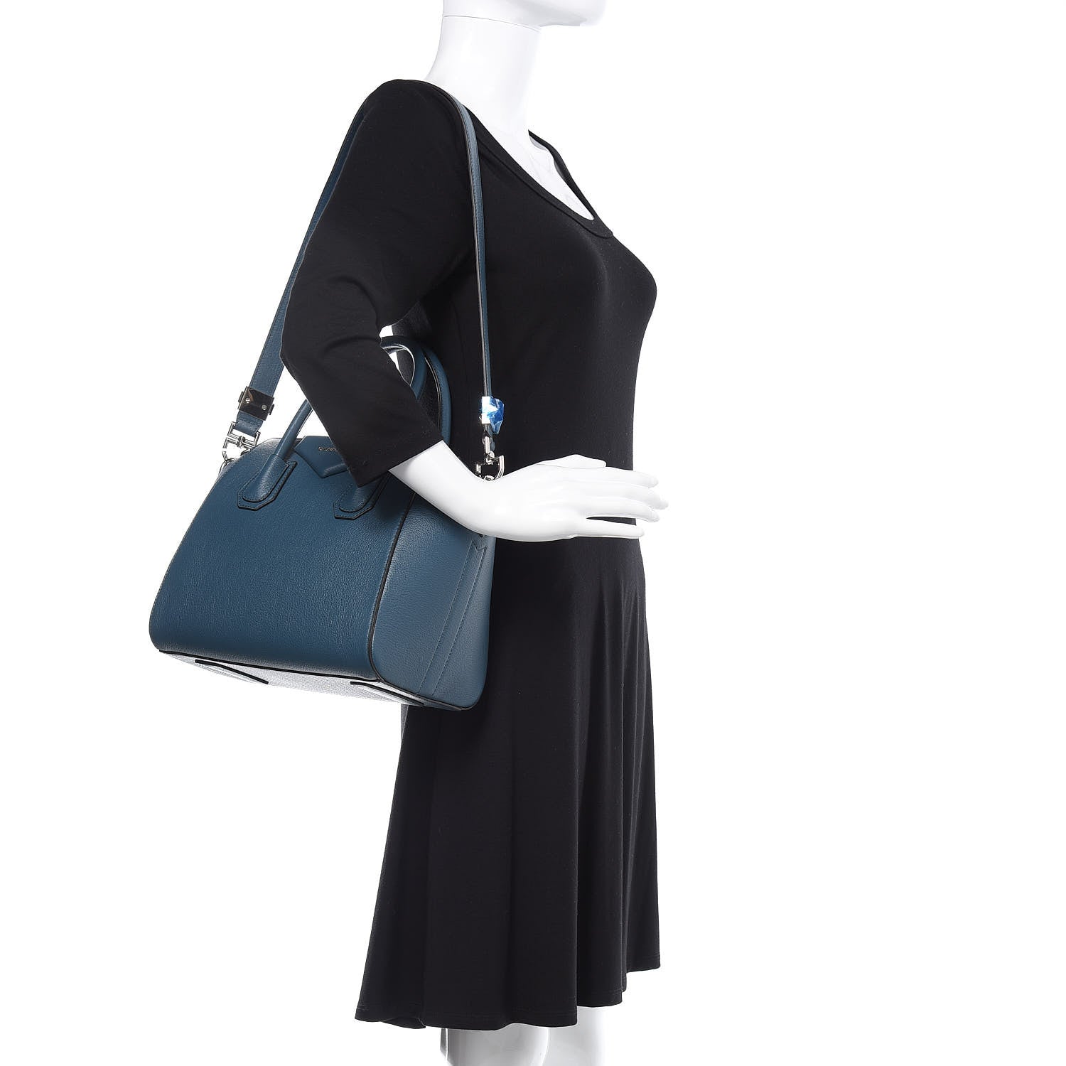 Givenchy Sugar Goatskin Small Antigona Oil Blue 2 of 12