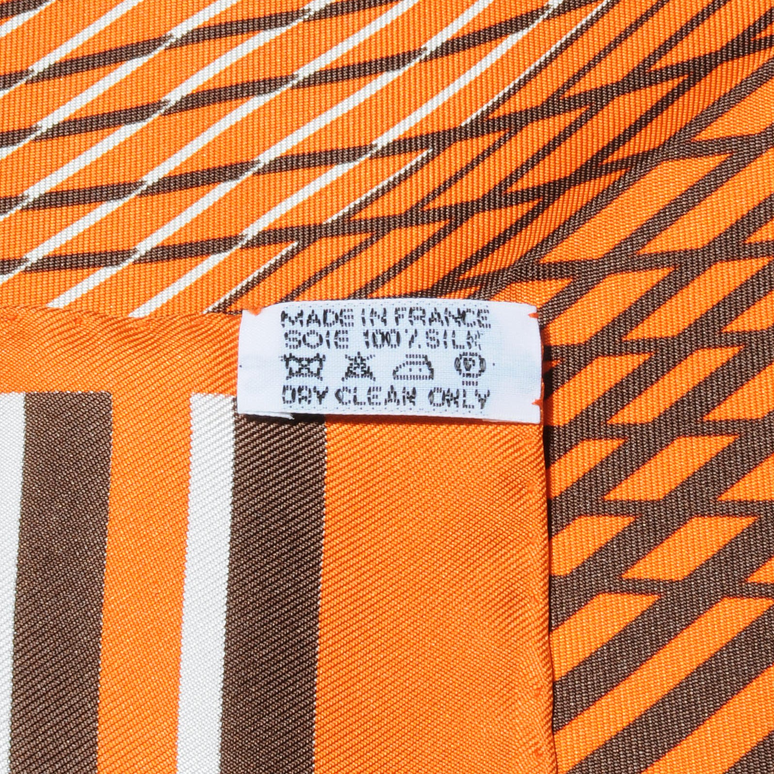 Hermes Silk H Au Gallop Pocket Square Scarf Orange 7 of 7