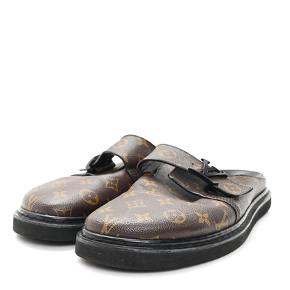 Louis Vuitton Patent Monogram Mens Cosy Flat Comfort Clog Mules 9 Brown 4 of 11