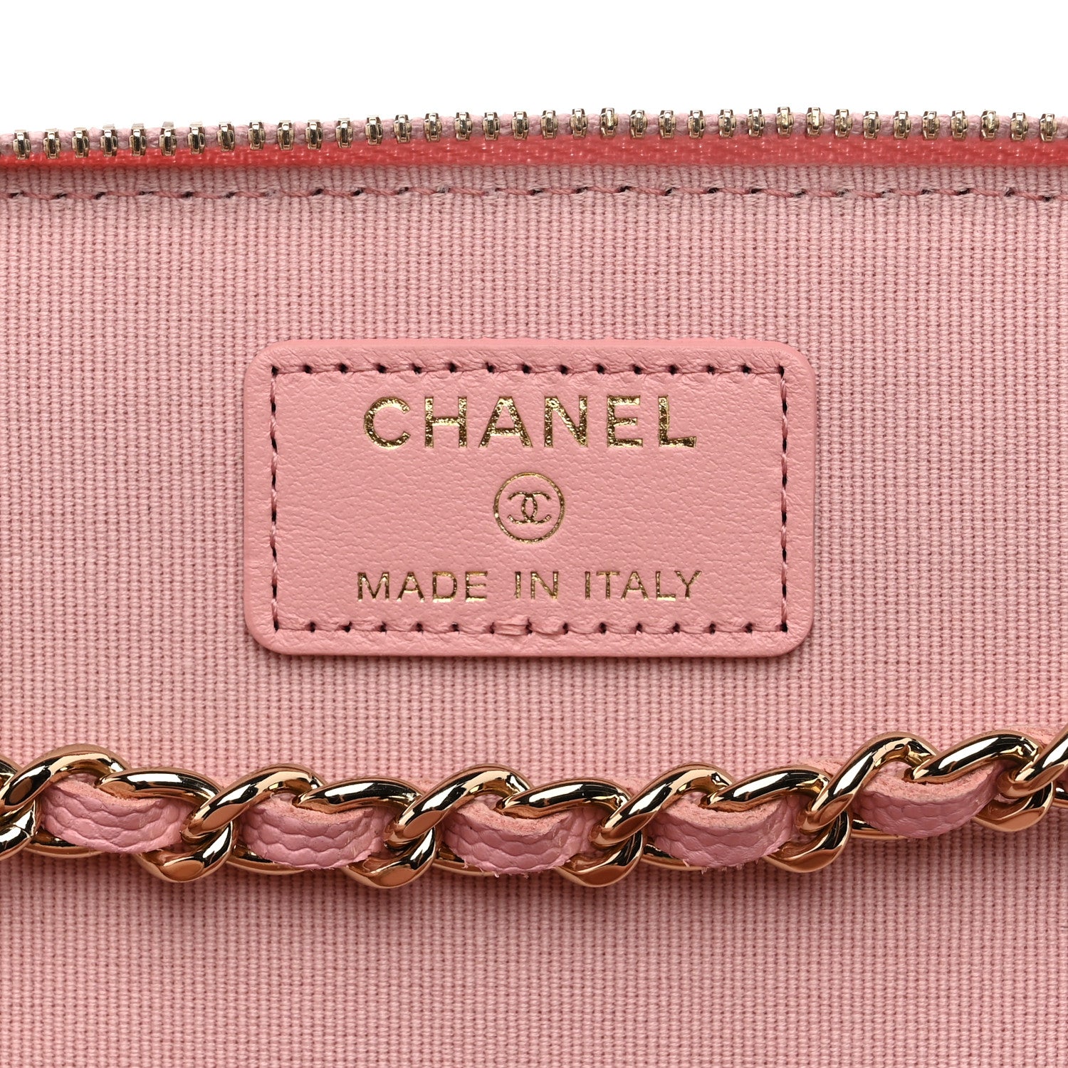 Chanel Caviar Quilted Small Vanity Case With Chain Pink 6 of 10