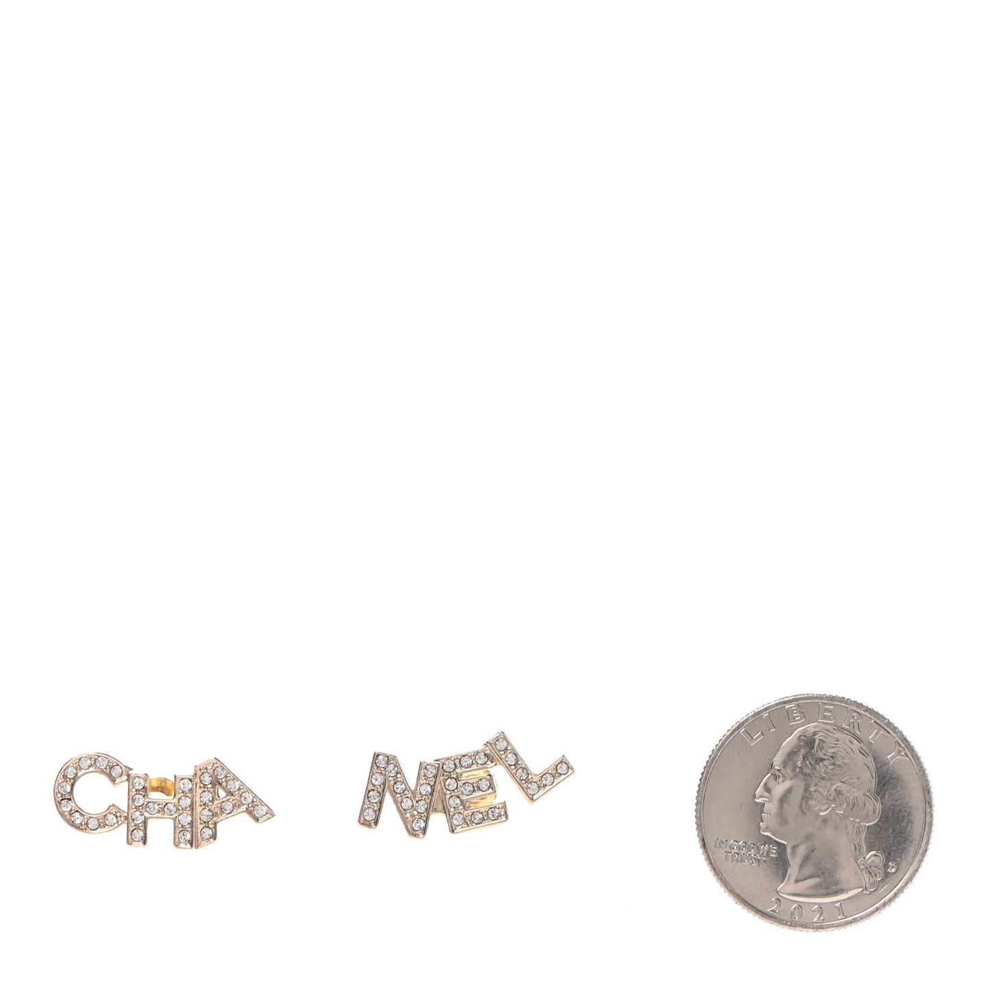 Crystal Pearl Signature Stud Earrings Gold