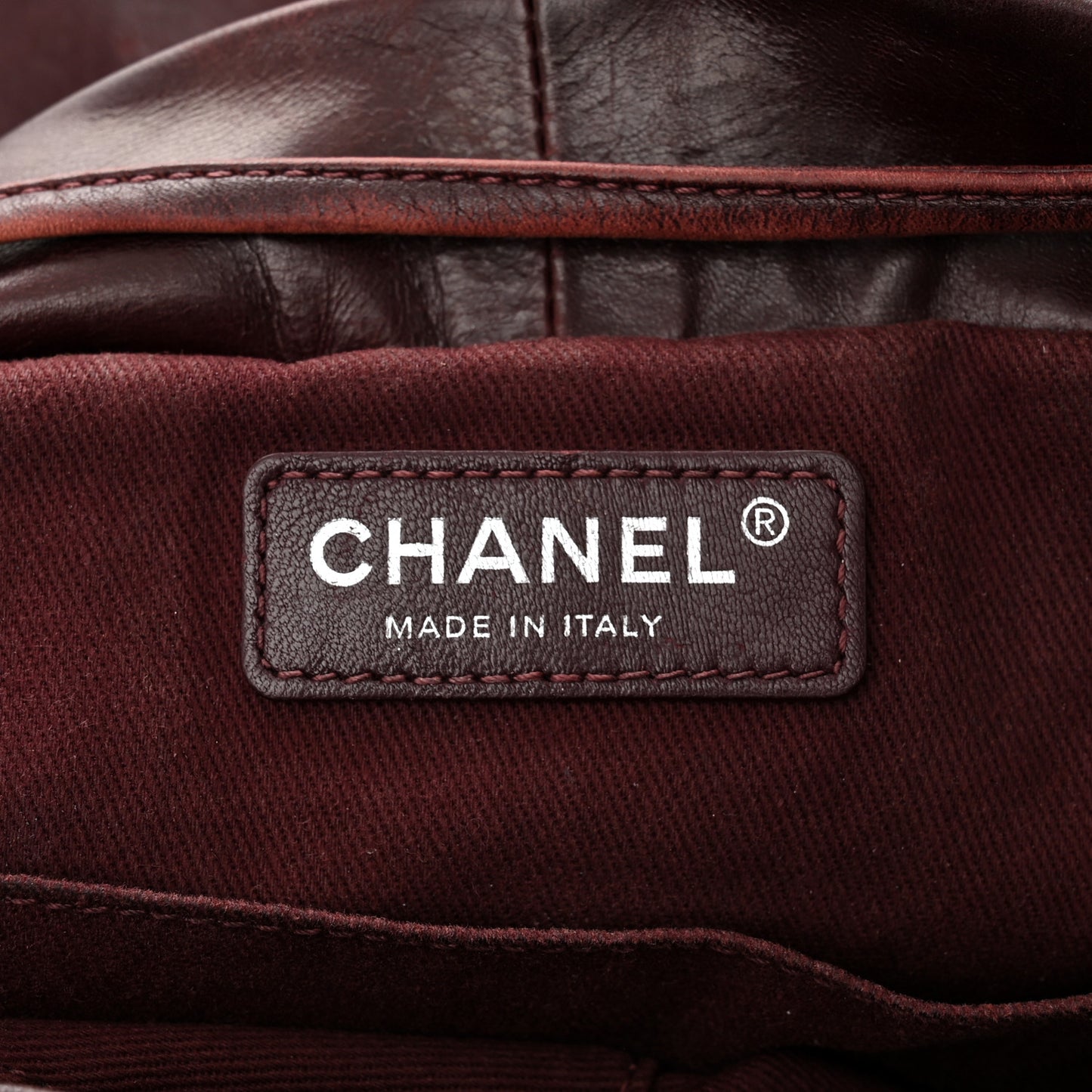 Glazed Calfskin Quilted Large Salzburg Backpack Burgundy