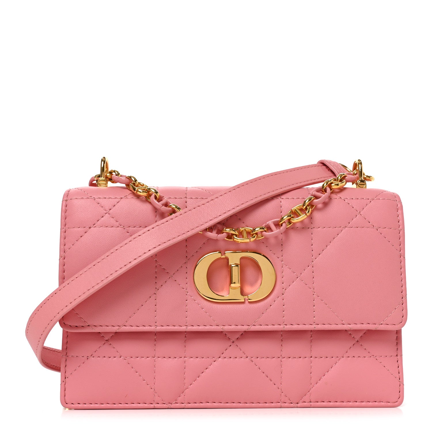 Christian Dior Lambskin Macrocannage Mini Miss Caro Bag Pink 1 of 11