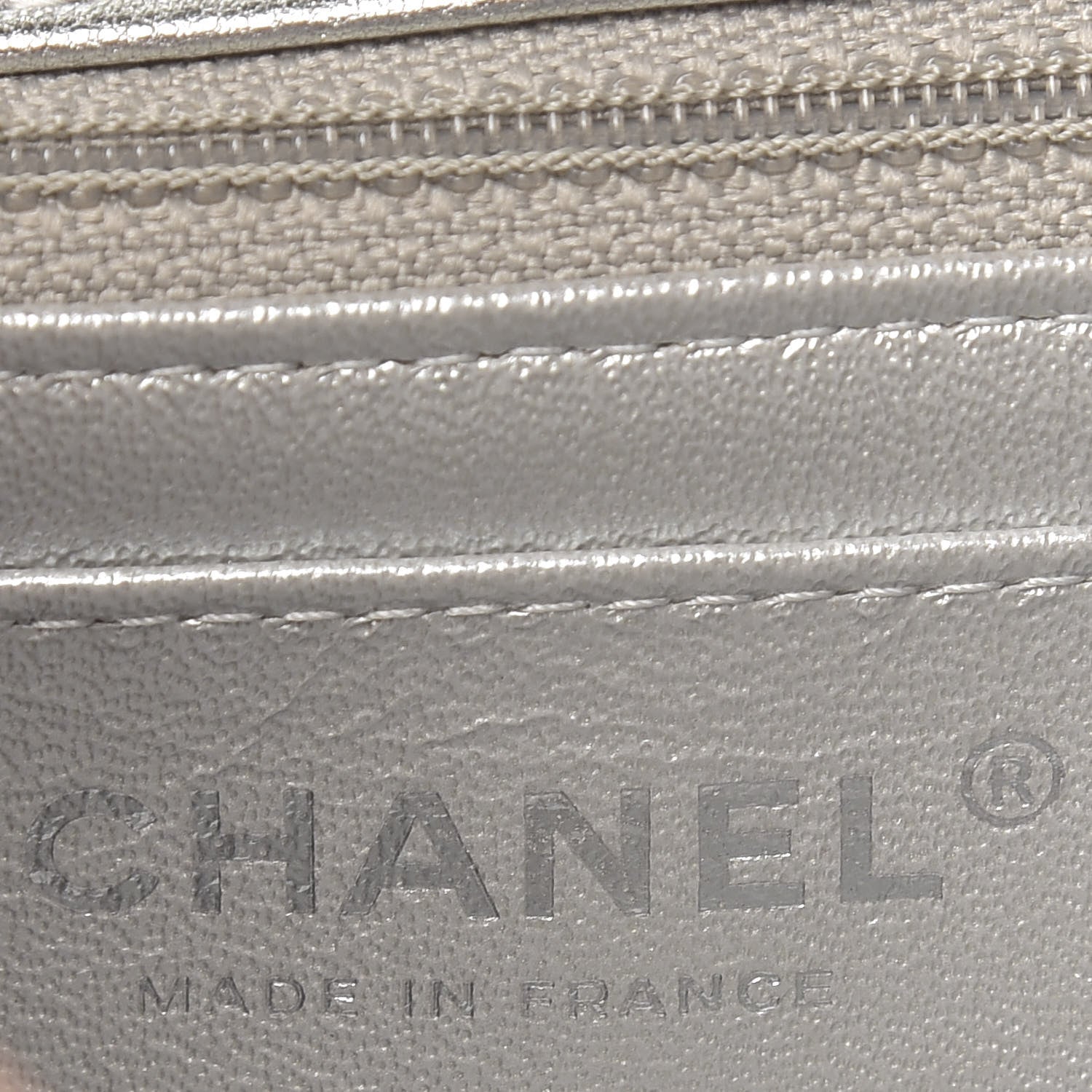 Chanel Metallic Lambskin Quilted Mini Rectangular Flap Silver 8 of 9