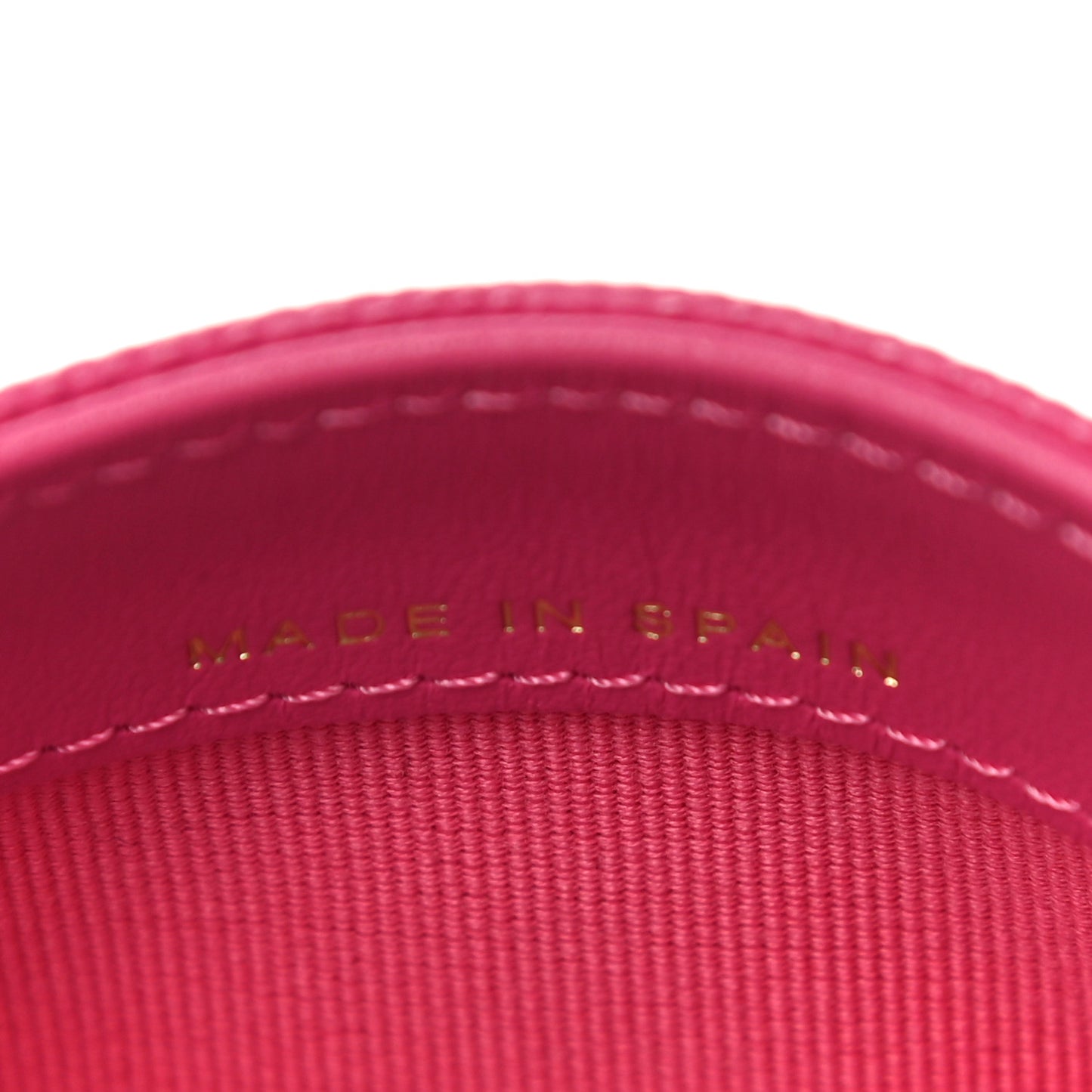 Caviar Quilted Card Holder Pink