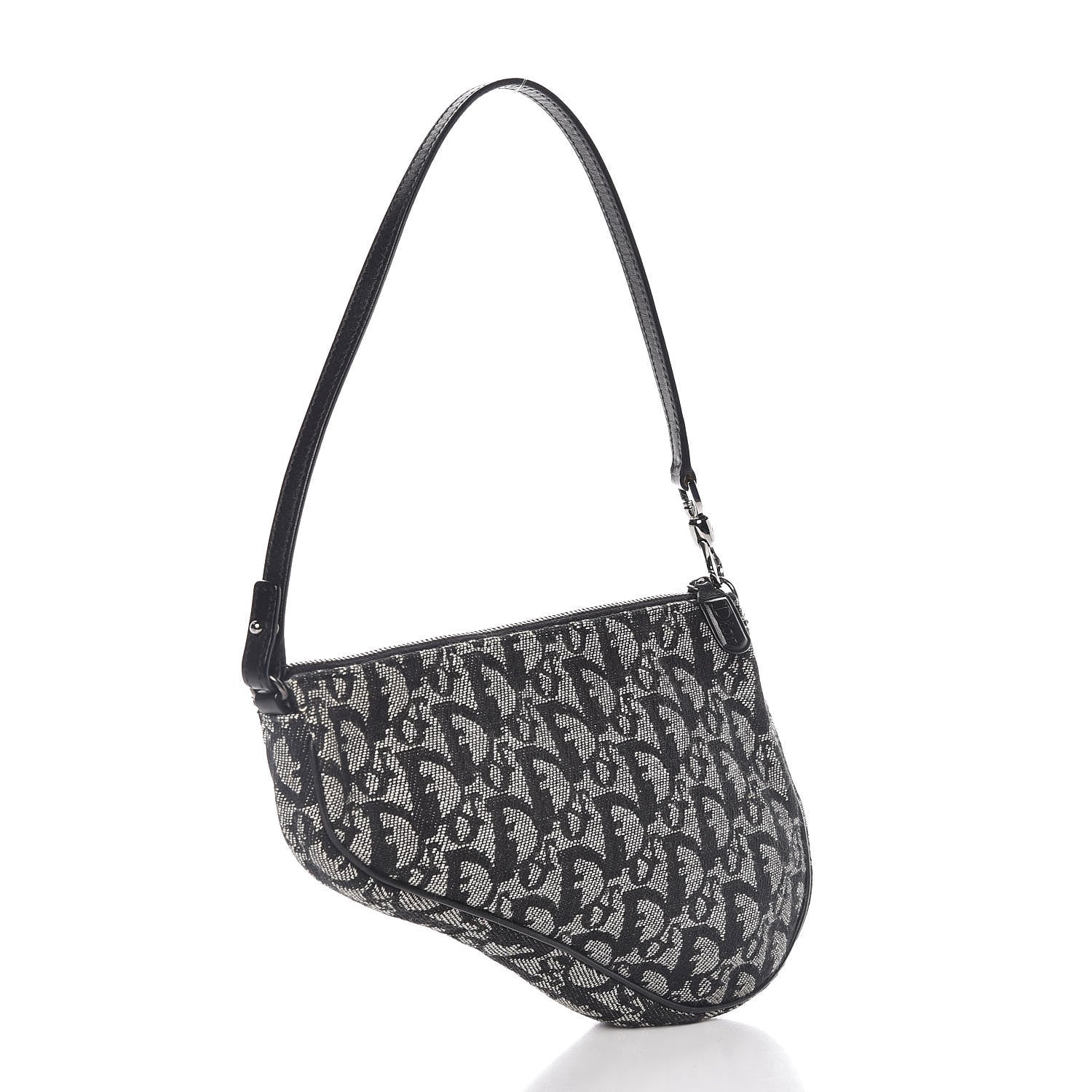 Christian Dior Monogram Mini Saddle Pochette Black 3 of 8
