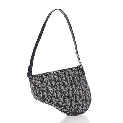 Christian Dior Monogram Mini Saddle Pochette Black 3 of 8