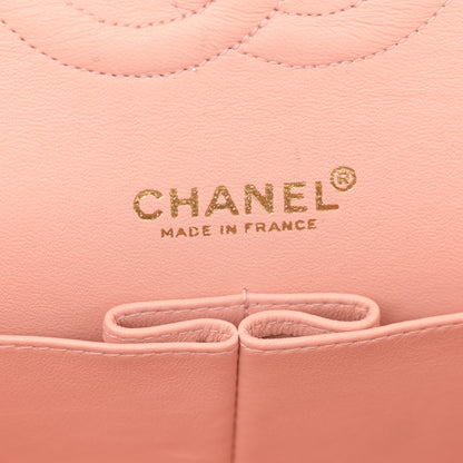 Chanel Lambskin Quilted Medium Double Flap Yellow Pink 6 of 13