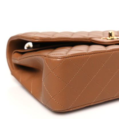 Chanel Lambskin Quilted Medium Double Flap Brown 9 of 11
