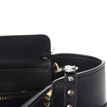Valentino Garavani Vitello Rockstud Double Handle Tote Black 11 of 17