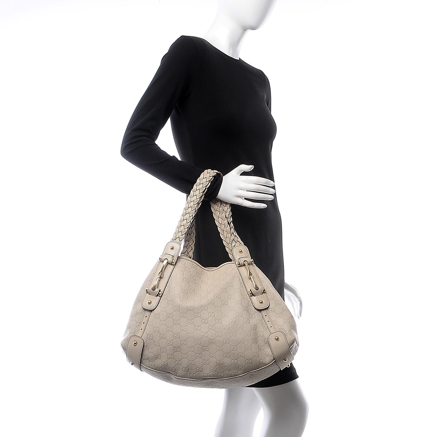 Gucci Guccissima Medium Pelham Shoulder Bag Off White 2 of 10