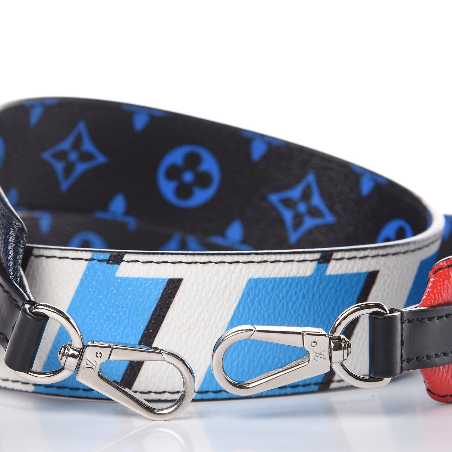 Louis Vuitton Canvas Bandouliere Shoulder Strap Black Bleu Digital 3 of 4