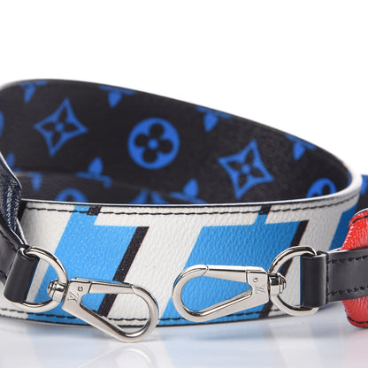 Louis Vuitton Canvas Bandouliere Shoulder Strap Black Bleu Digital 3 of 4