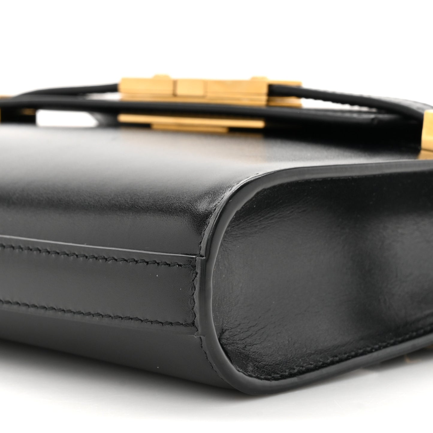 Smooth Calfskin Mini Manhattan Shoulder Bag Black
