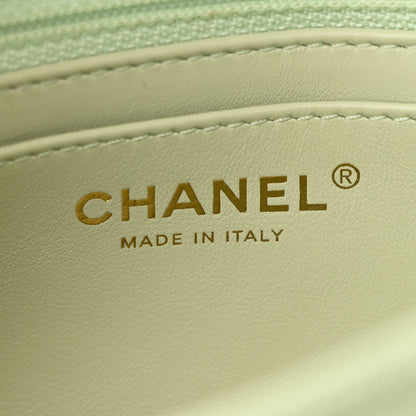 Chanel Lambskin Quilted Mini Pearl Crush Flap Light Green 6 of 12