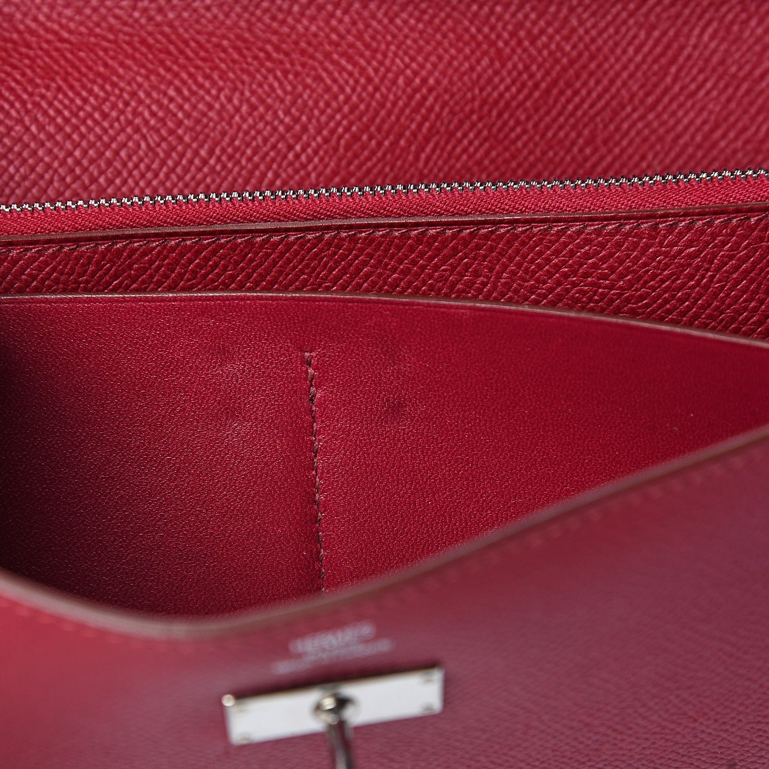 Hermes Epsom Kelly Longue Wallet Rubis 6 of 7