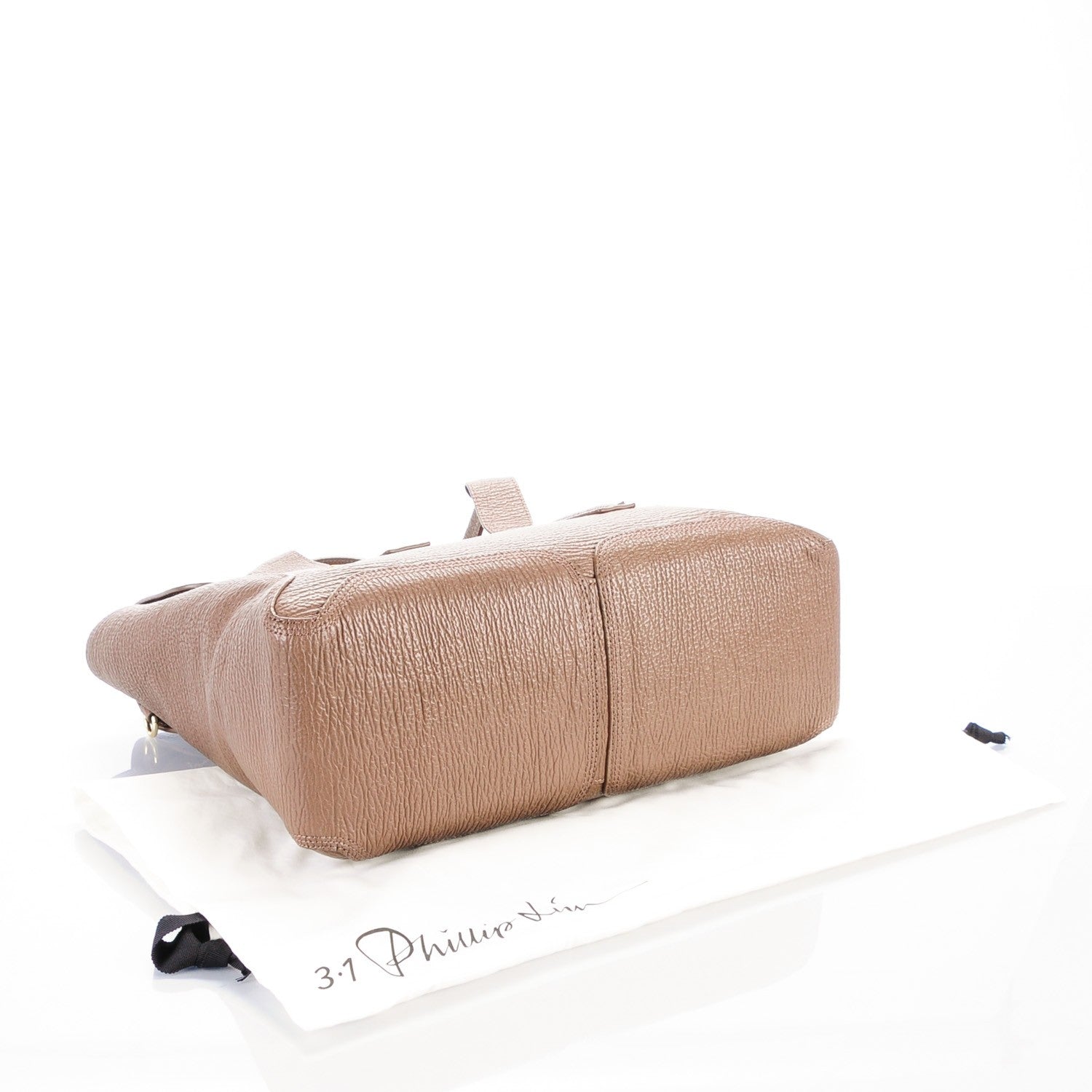 3.1 Phillip Lim 3.1 Textured Calfskin Large Pashli Satchel Taupe 4 of 7