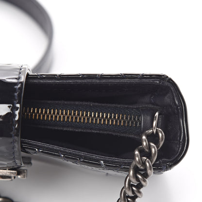 Chanel Patent Mini Boy Reverso Phone Holder Crossbody Navy 13 of 15