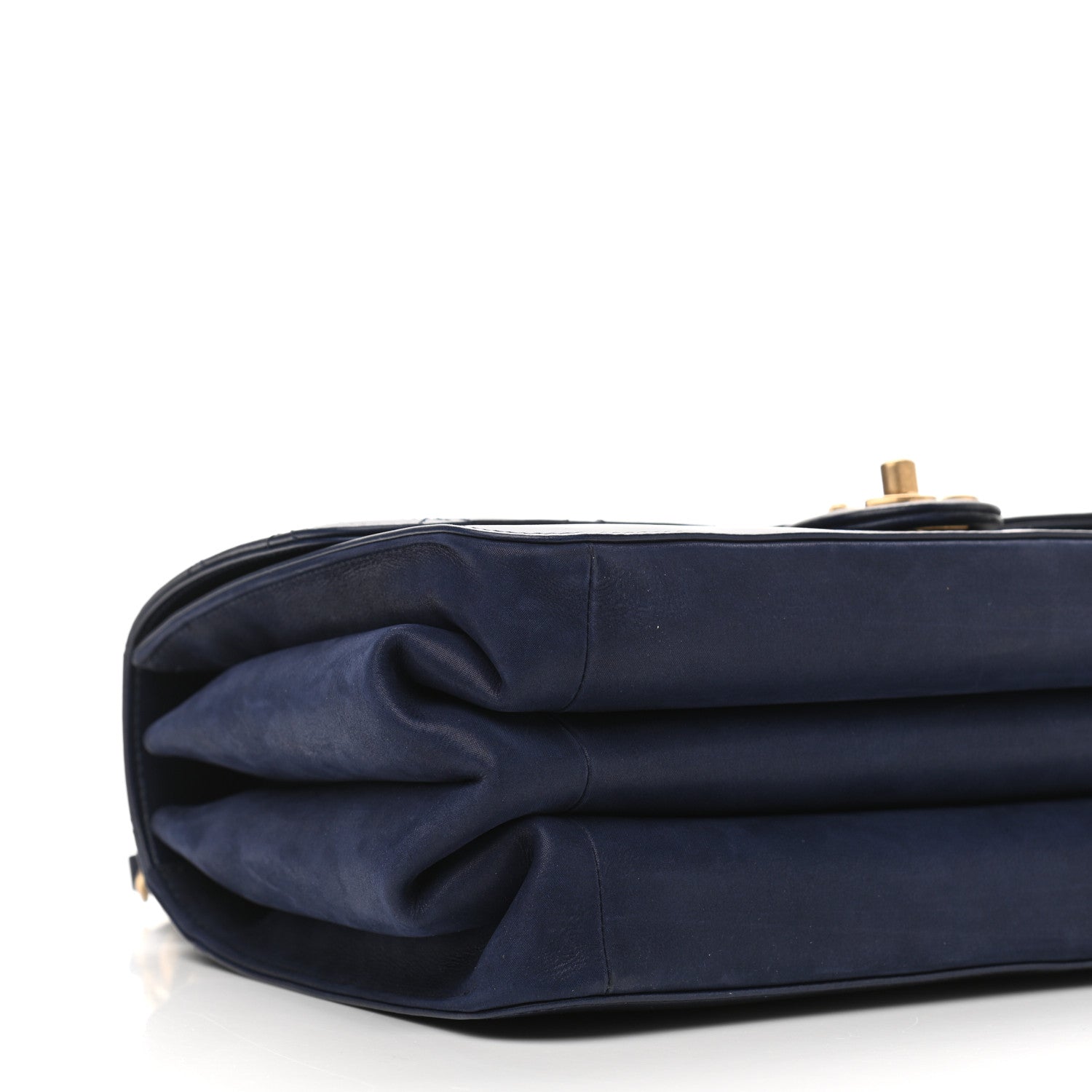 Chanel Iridescent Calfskin Quilted Straight Lined Flap Navy 5 of 11