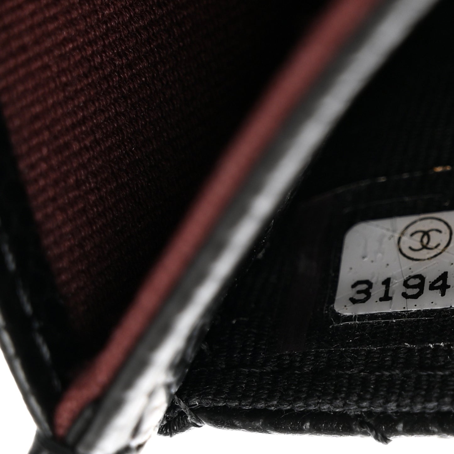 Caviar Quilted Flap Card Holder Wallet Black