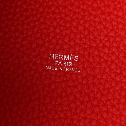Hermes Taurillon Clemence Picotin Lock 18 PM Rouge de Coeur 6 of 10