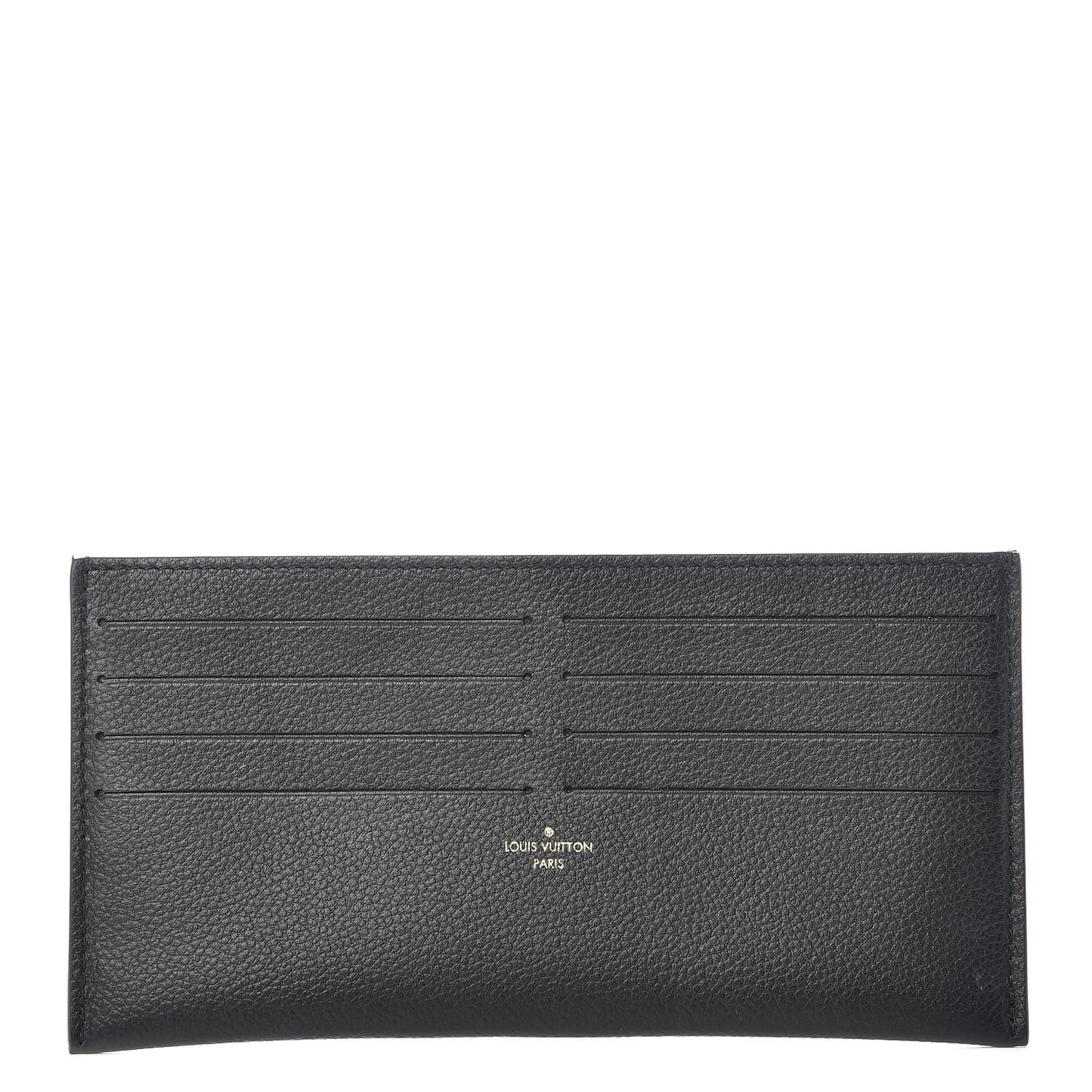 Calfskin Felicie Chain Wallet Card Holder Insert Black