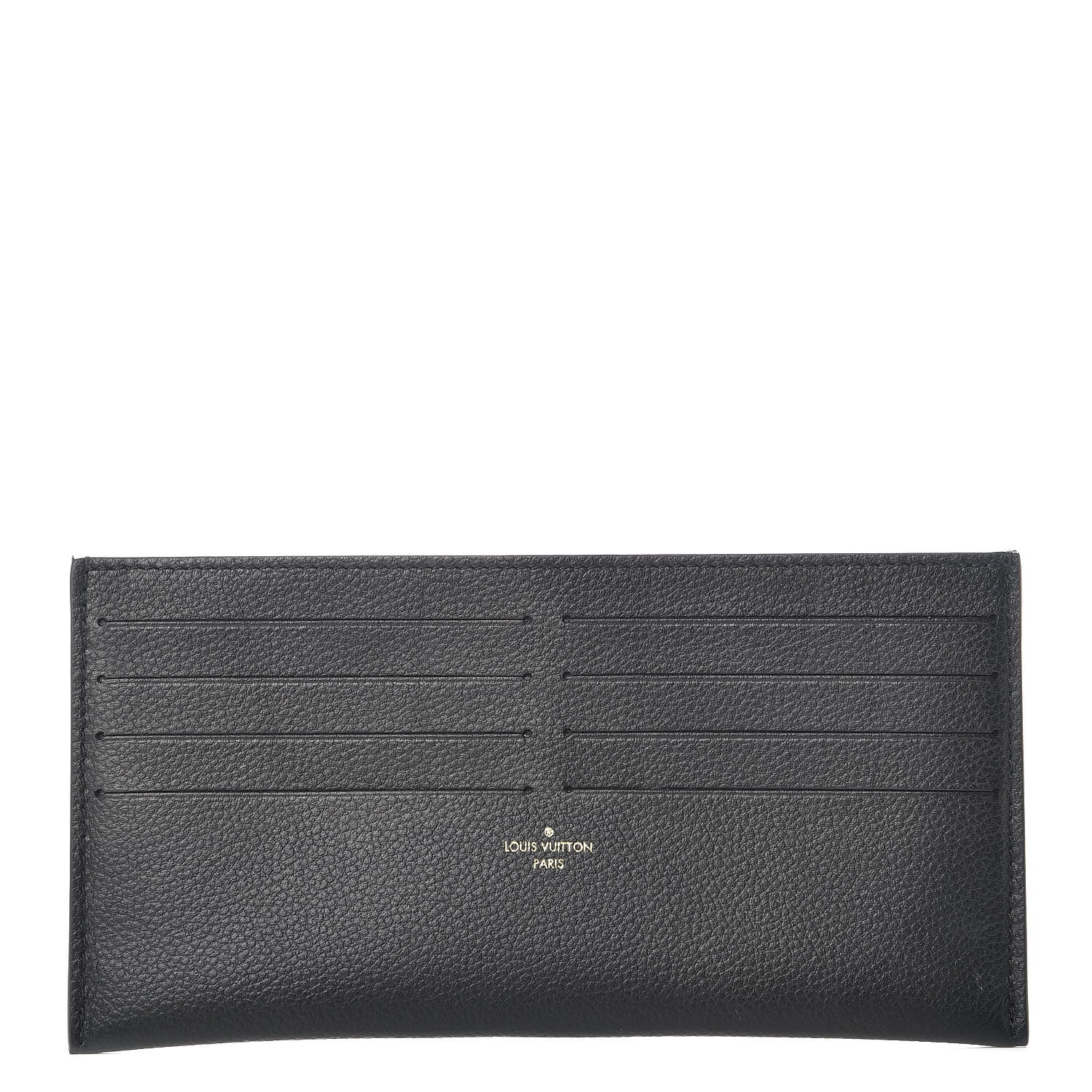 Louis Vuitton Calfskin Felicie Chain Wallet Card Holder Insert Black 1 of 7