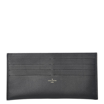 Louis Vuitton Calfskin Felicie Chain Wallet Card Holder Insert Black 1 of 7