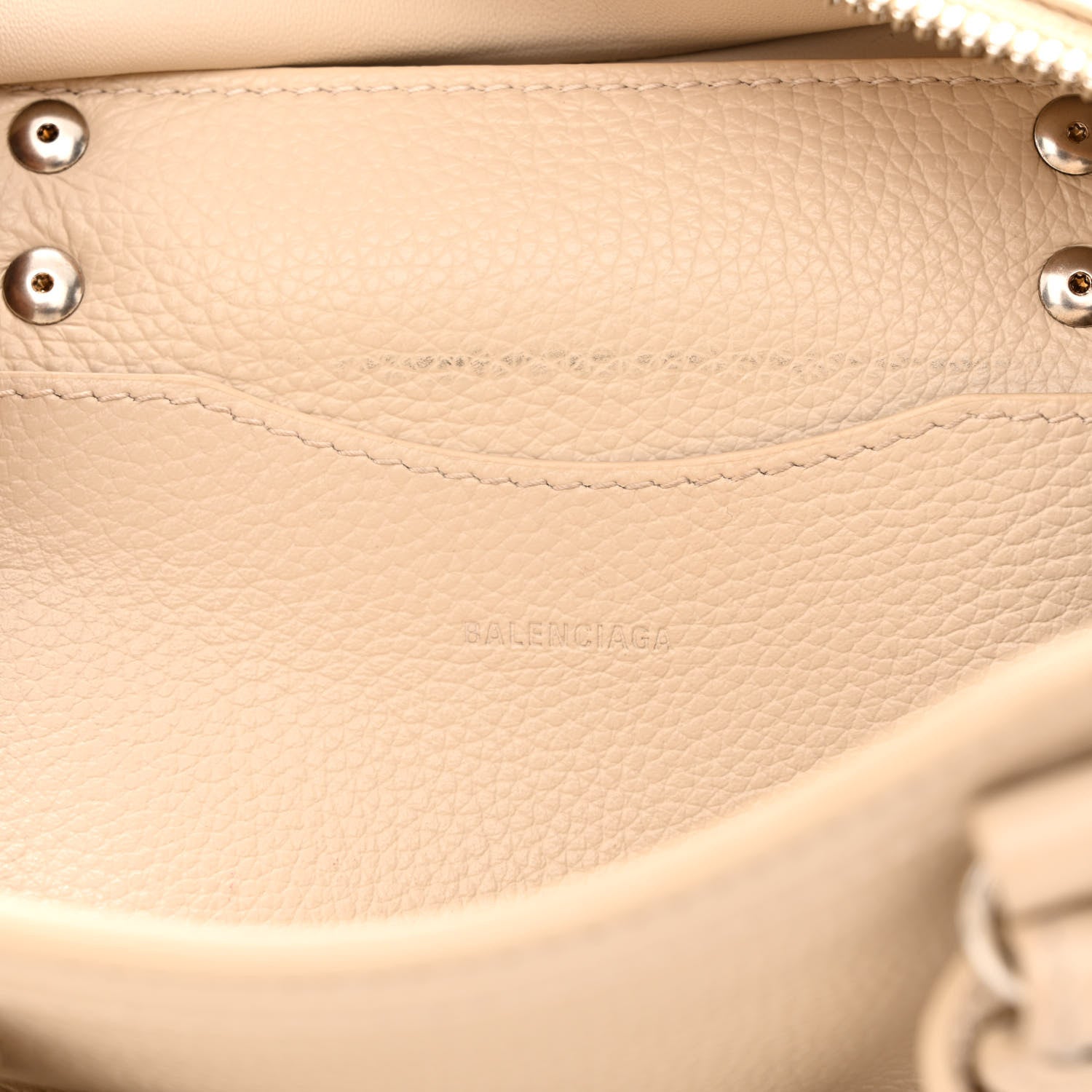 Balenciaga Grained Calfskin Neo Classic Silver Hardware Mini City Cream 6 of 11