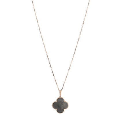 Van Cleef & Arpels 18K Rose Gold Gray Mother of Pearl Magic Alhambra Long Necklace 1 of 4