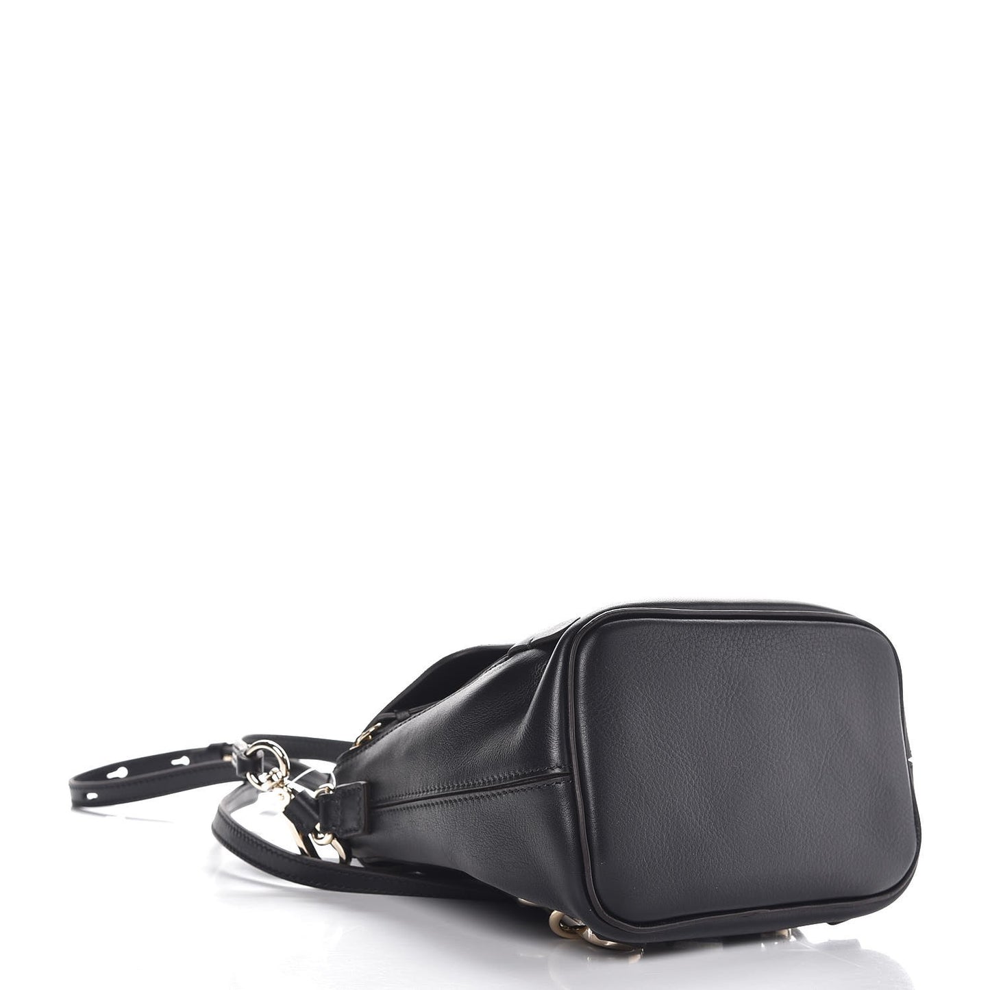 Suede Calfskin Mini Faye Backpack Black