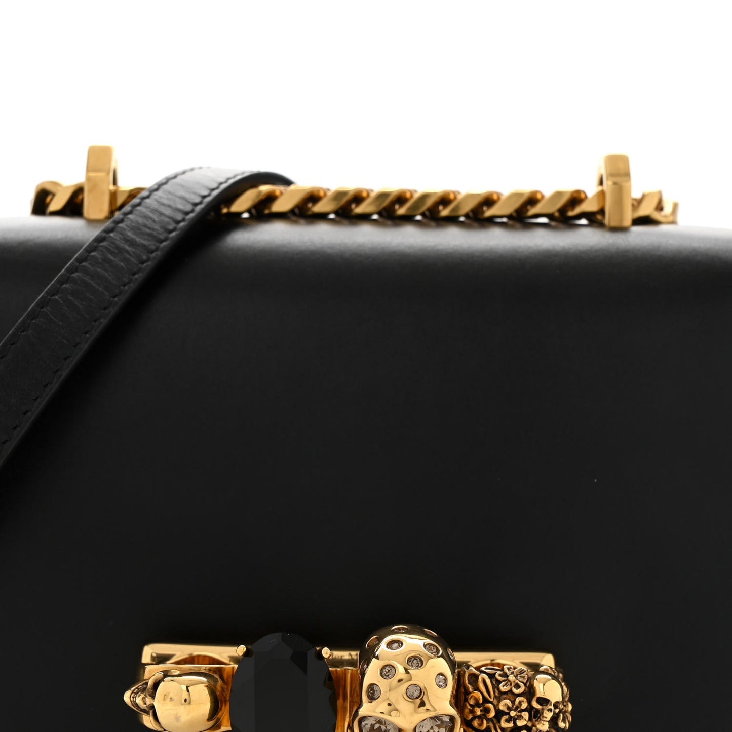 Calfskin Knuckle Crossbody Black