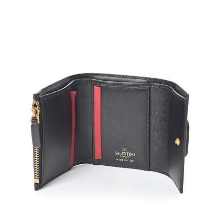 Valentino Garavani Calfskin VLogo Compact Wallet Black 5 of 7