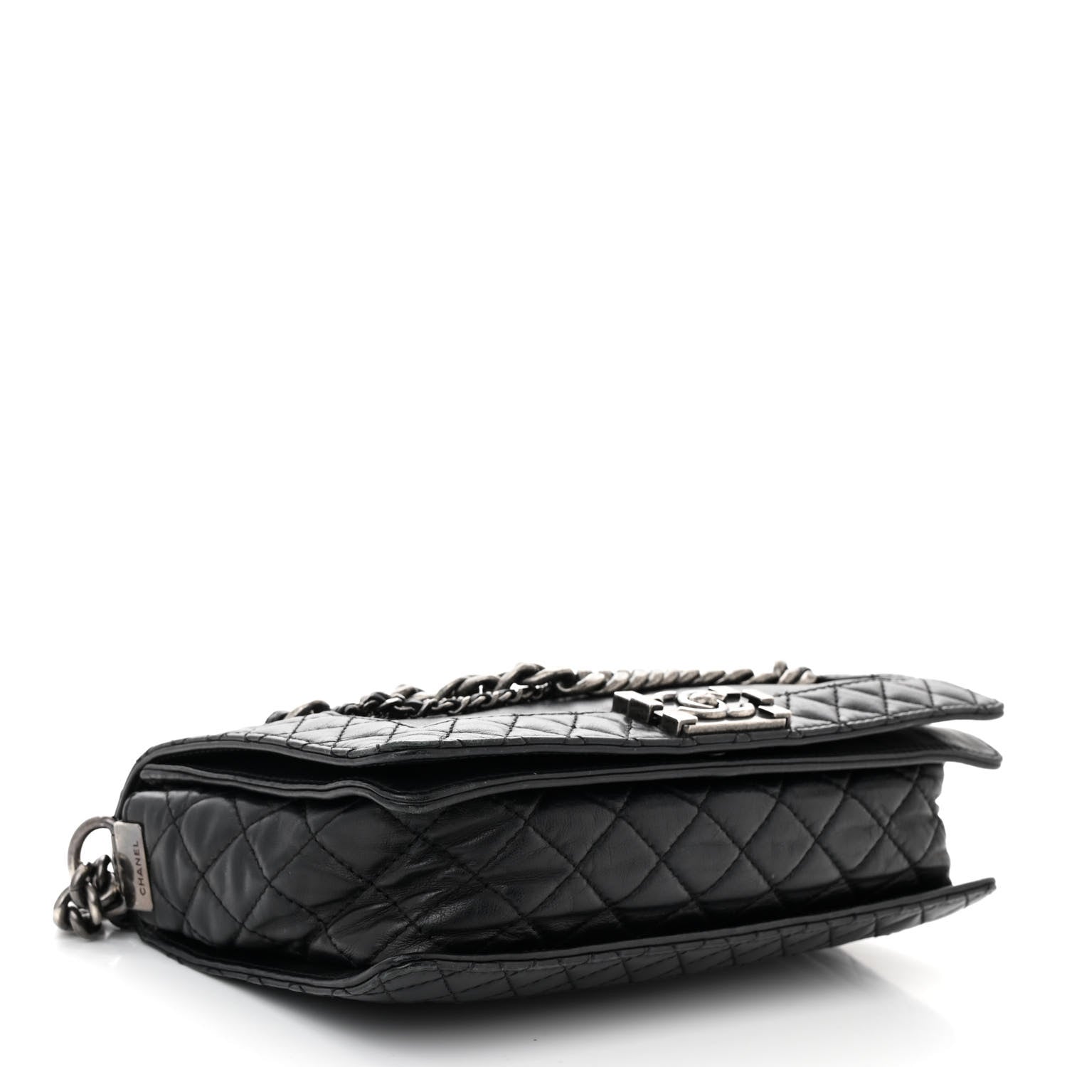 Chanel Calfskin Enchained New Medium Boy Flap Black 4 of 11