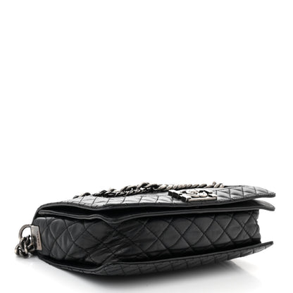 Chanel Calfskin Enchained New Medium Boy Flap Black 4 of 11