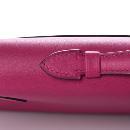 Hermes Swift Kelly Cut Clutch Pochette Rose Pourpre 17 of 22