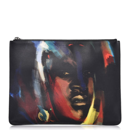 Givenchy Coated Canvas Abstract African Print Medium Antigona Pouch 1 of 8
