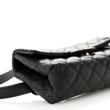 Chanel Grained Calfskin Quilted 2.55 Reissue Flap Belt Bag Clutch Black 9 of 11