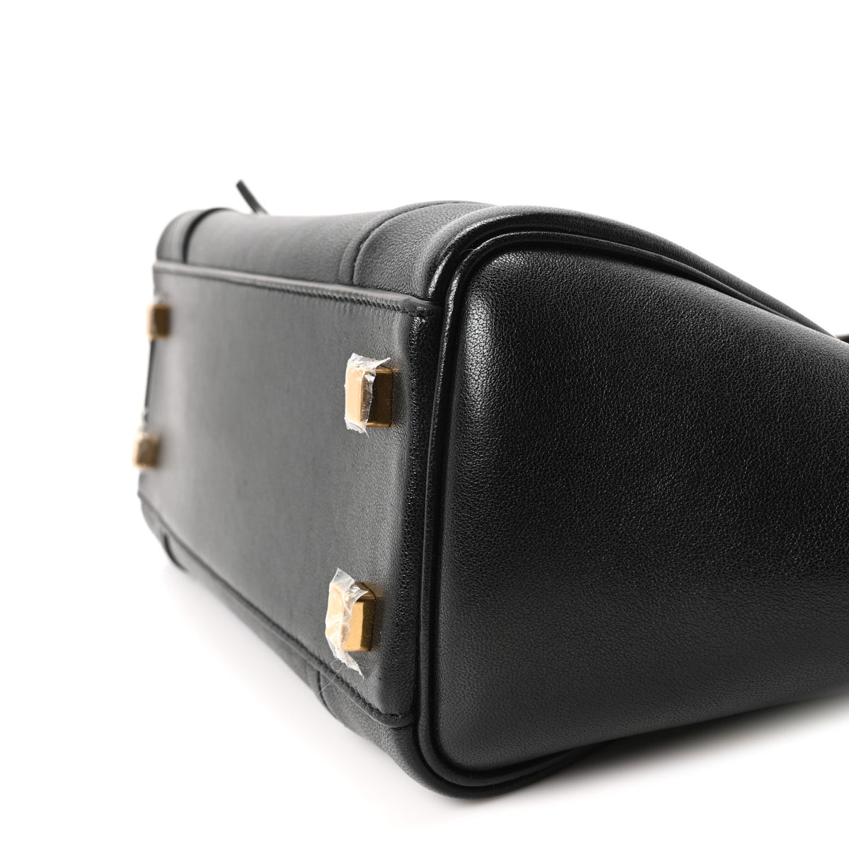 Supple Shiny Lambskin Little New Luggage Black