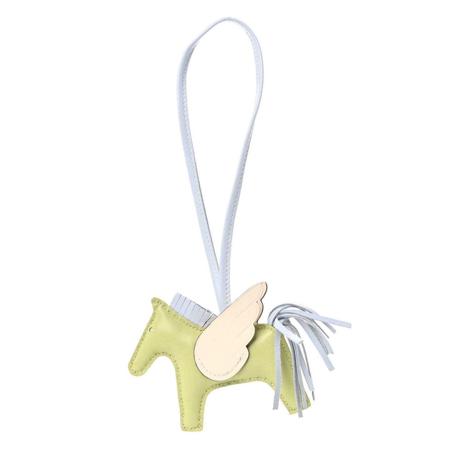 Milo Lambskin Grigri Rodeo Pegase Horse Bag Charm PM Jaune Bourgeon Bleu Brume Nata