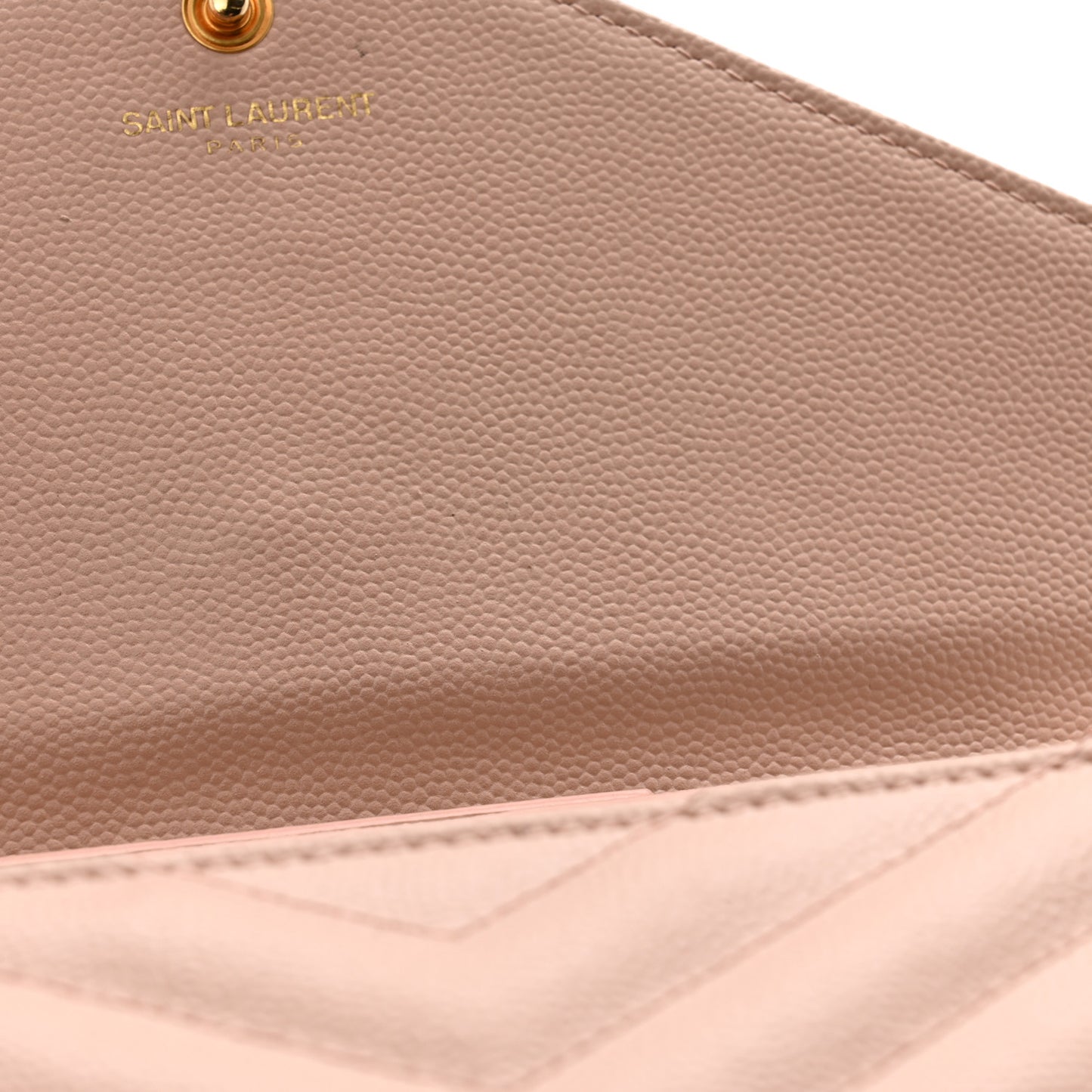 Grain De Poudre Matelasse Chevron Monogram Chain Wallet Pale Pink