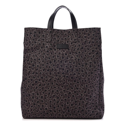 Gucci Canvas G-Active Leopard Vertical Tote Grey 1 of 7