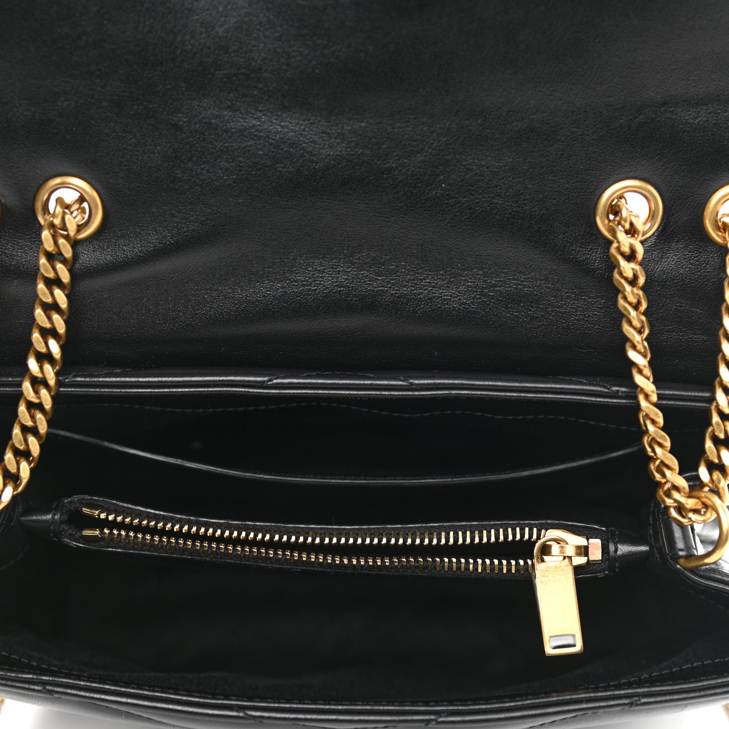 Saint Laurent Calfskin Y Quilted Monogram Small Loulou Chain Satchel Black 6 of 11