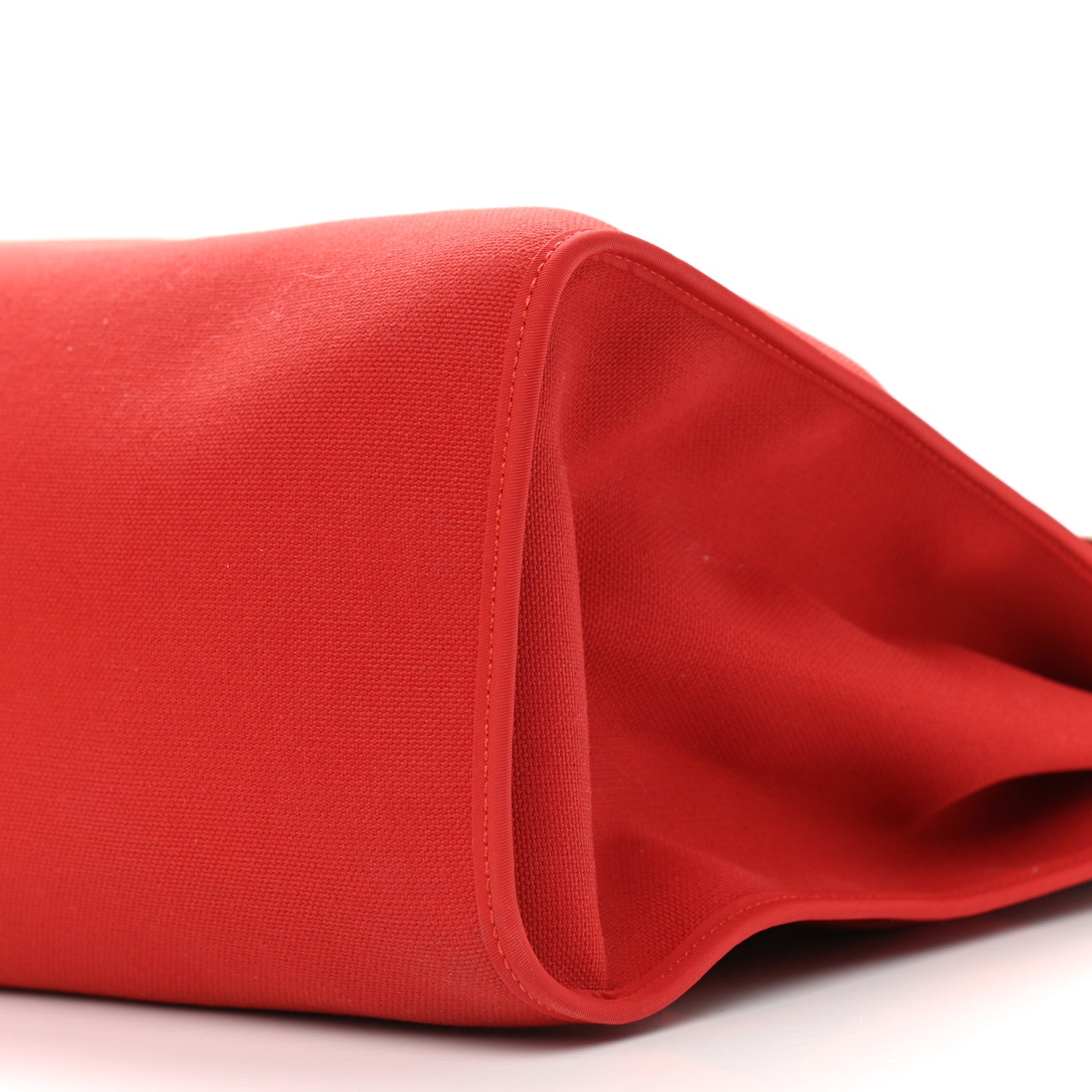 Hermes Vache Hunter Toile Herbag Zip 39 MM Rouge Tomate Natural 9 of 11