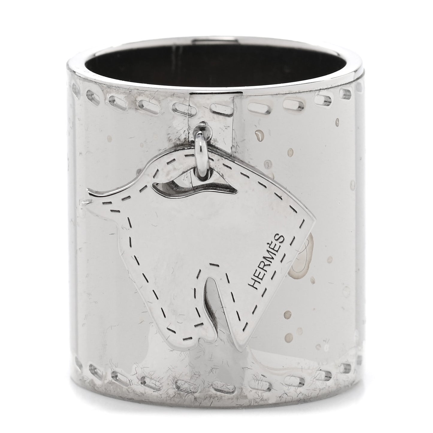 Palladium Tete de Cheval Horse Charm Scarf Ring