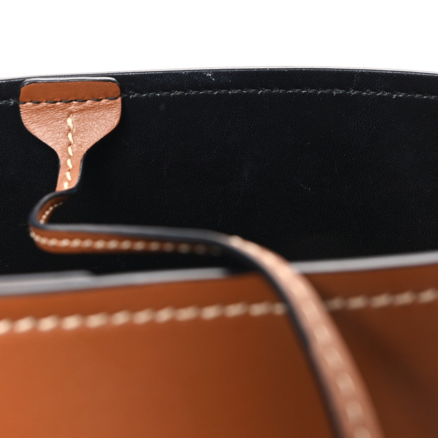 City Calfskin Knotted Rope Bucket Bag Cognac