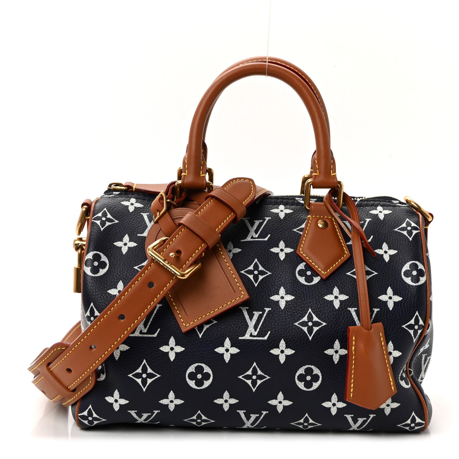 Louis Vuitton Calfskin Monogram Speedy P9 Bandouliere 25 Indigo 1 of 18