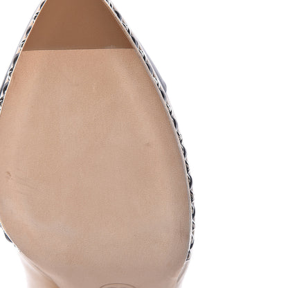 Chanel Calfskin CC Cap Toe Platform Chain Pumps 38.5 Beige Black 11 of 17