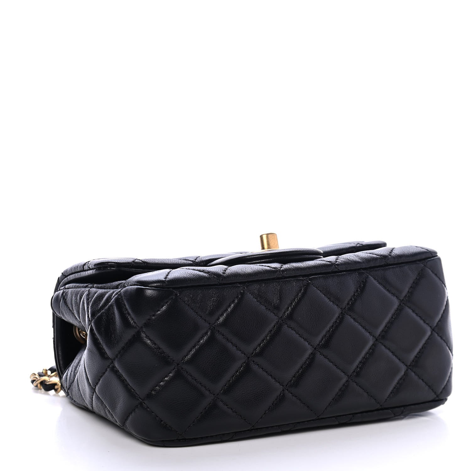 Chanel Lambskin Quilted Mini Pearl Crush Flap Black 3 of 4